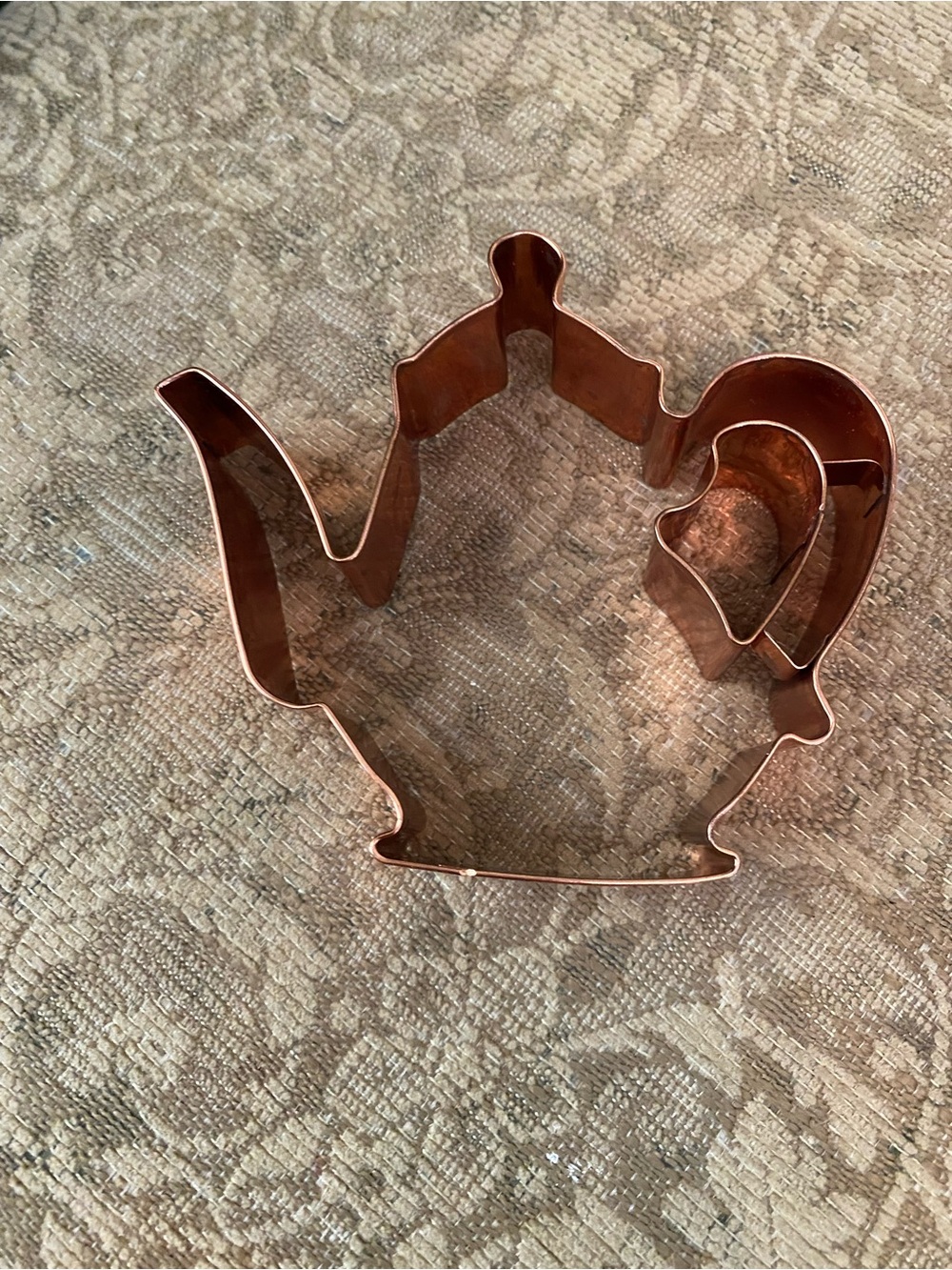 Teapot Cookie Cutter - Copper